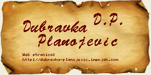 Dubravka Planojević vizit kartica
